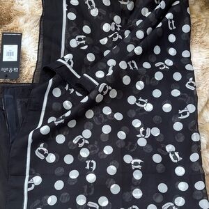 Karl Lagerfeld Black Sheer Scarf